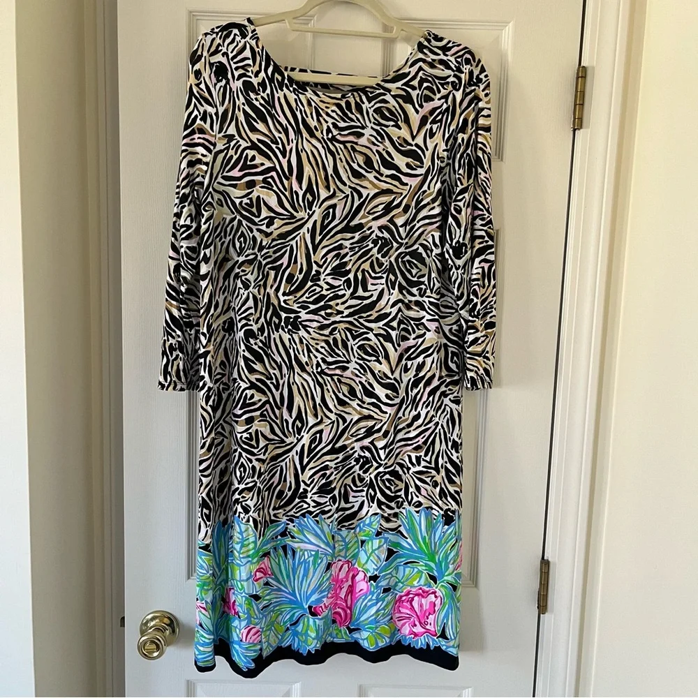 Lilly Pulitzer Ophelia Swing Dress, Can You Zee Me, Size Large - Picture 2 of 8